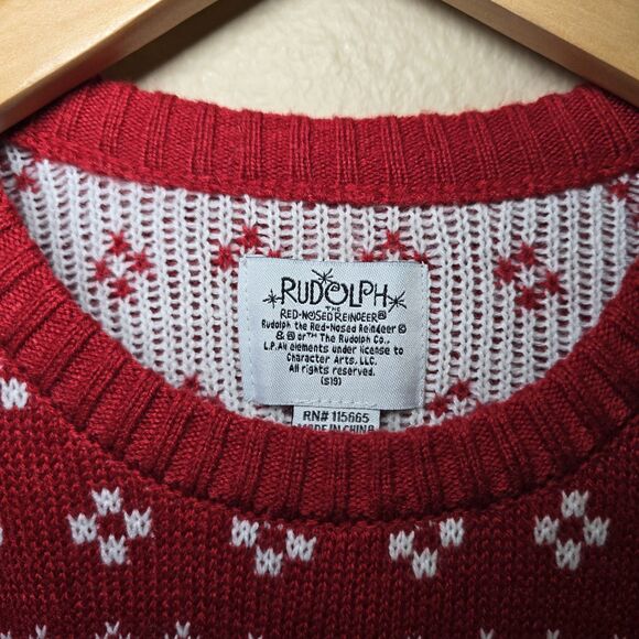 Rudolph the Red-Nosed Reindeer Christmas Sweater Unisex Size Small Holiday - Picture 4 of 7